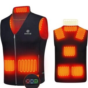 DOACE Heated Vest for Men & Women, Smart heated Jacket, Battery Not Included S